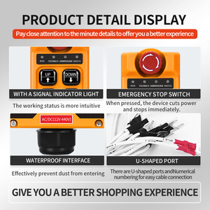 รีโมทคอนโทรล LD-BC12+ แบบหลายช่องสัญญาณ ทนทานต่อแรงกระแทก สำหรับเครื่องจักรเครนเหนือศีรษะ - Product Image 2