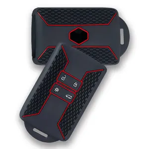 Housse de protection en silicone pour clé de <span class=keywords><strong>voiture</strong></span> <span class=keywords><strong>Renault</strong></span> Captur Megane Talisman Espace Clio Zoe Koleos Scenic 4 Arkana Dacia Sandero Card - Product Image 5