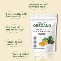 SUNI Huile d'origan biologique en gélules à marque privée avec huile de nigelle – Soutien aux capsules d'huile d'origan