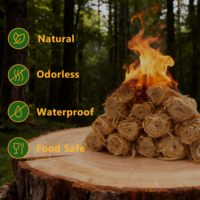 Lot économique de 200 allume-feu en laine de bois, imperméables, faciles à nettoyer, pour barbecue, cheminée, feu de camp extérieur, allumage rapide, naturels