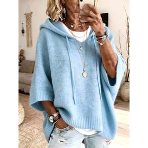 Women's <b>Cropped</b> Batwing Sleeve Solid Cardigan Rose <b>Red</b> S - Product Image 4