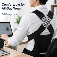Correcteur de posture pour le dos, conception scientifique à sangles croisées en X, ceinture ajustable pour le bureau