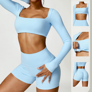 Conjunto de Yoga al por Mayor Bare Sensation para Mujer, de Cintura Alta, Moldeador y Levanta Glúteos, Ropa Deportiva para Fitness y Running, Conjunto de 2 Piezas - Product Image 2