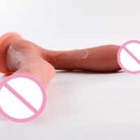 Moins cher Personnalisé Flexible De Luxe Vraie Peau Sentiment Fantaisie Mâle Gode Géant Pour Les Filles Masturbateurs Taille Humaine Sex Toys Pour Femme