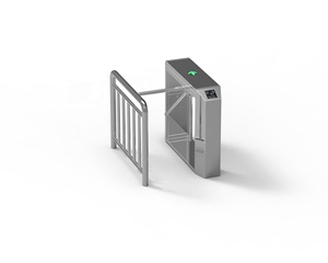 Tourniquet bidirectionnel en acier inoxydable IP55 anti-écrêtlement avec lecteur QR Code et RFID, portique de sécurité à trois poteaux pour contrôle d'accès - Product Image 4