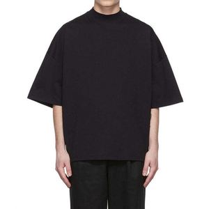 Nouveau design de coton de qualité supérieure coupe ample petite épaule tombante marque vierge hommes t-shirt surdimensionné Streetwear - Product Image 4