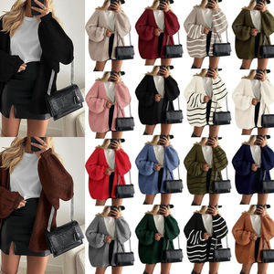 Dropshipping Shopify Plus Size Womens Knit <b>Cardigan</b> Open Front Short Sleeve Solid Color Casual Lightweight Spring Top - Product Image 5