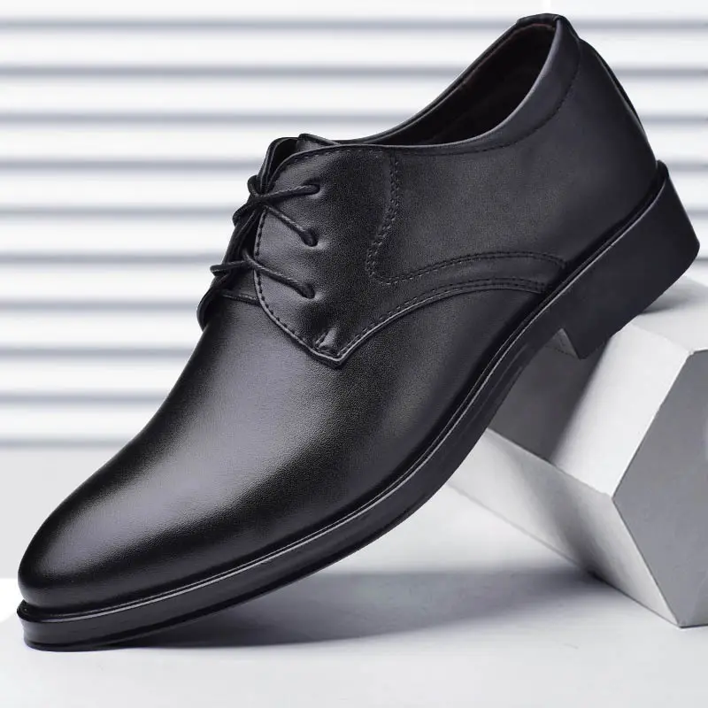 FY Luxury Business Oxford Leather Shoes Men Breathable Rubber Formal Dress Shoes Male Office Wedding Flats Footwear