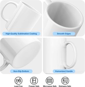 Tasses en céramique personnalisées avec logo, 11 oz et 15 oz, cadeaux, objets promotionnels, tasses à café en céramique imprimées, fabricant de tasses en céramique personnalisées - Product Image 3