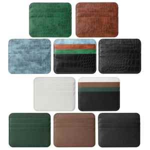 Tarjeteros de Cuero PU Estilo Cocodrilo con Logotipo Personalizado, Cartera Minimalista Delgada para Hombre, Hecho en China - Product Image 3