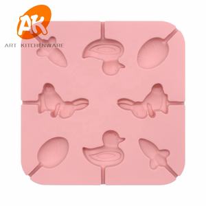 AK arc-en-ciel canard conception antiadhésive de qualité alimentaire 3D Silicone <span class=keywords><strong>sucette</strong></span> chocolat moules à bonbons durs pour boulangerie <span class=keywords><strong>gâteau</strong></span> décoration moules - Product Image 6