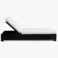 Chaise longue de jardin réglable en aluminium, mobilier de jardin de luxe, chaise longue individuelle pour l'extérieur