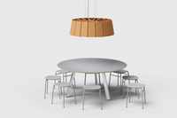 Lampe acoustique en feutre PET Listi disponible en 3 tailles abat-jour suspendu au plafond à effet insonorisant