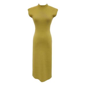 Vestido de Punto sin Mangas con Cuello Alto, Estilo Retro de Hong Kong, para Mujer Madura, Otoño, para el Día a Día - Product Image 4