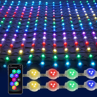 Écran LED Pixel Mesh Transparent RGB Haute Luminosité DMX Extérieur P400 Flexible pour Façade Média PC, Événements, Fêtes, Affichage, Points Lumineux