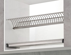 Estante para platos de diseño moderno para gabinete Estante para especias de acero inoxidable y metal cromado Estante para platos de almacenamiento de <span class=keywords><strong>cocina</strong></span> - Product Image 2