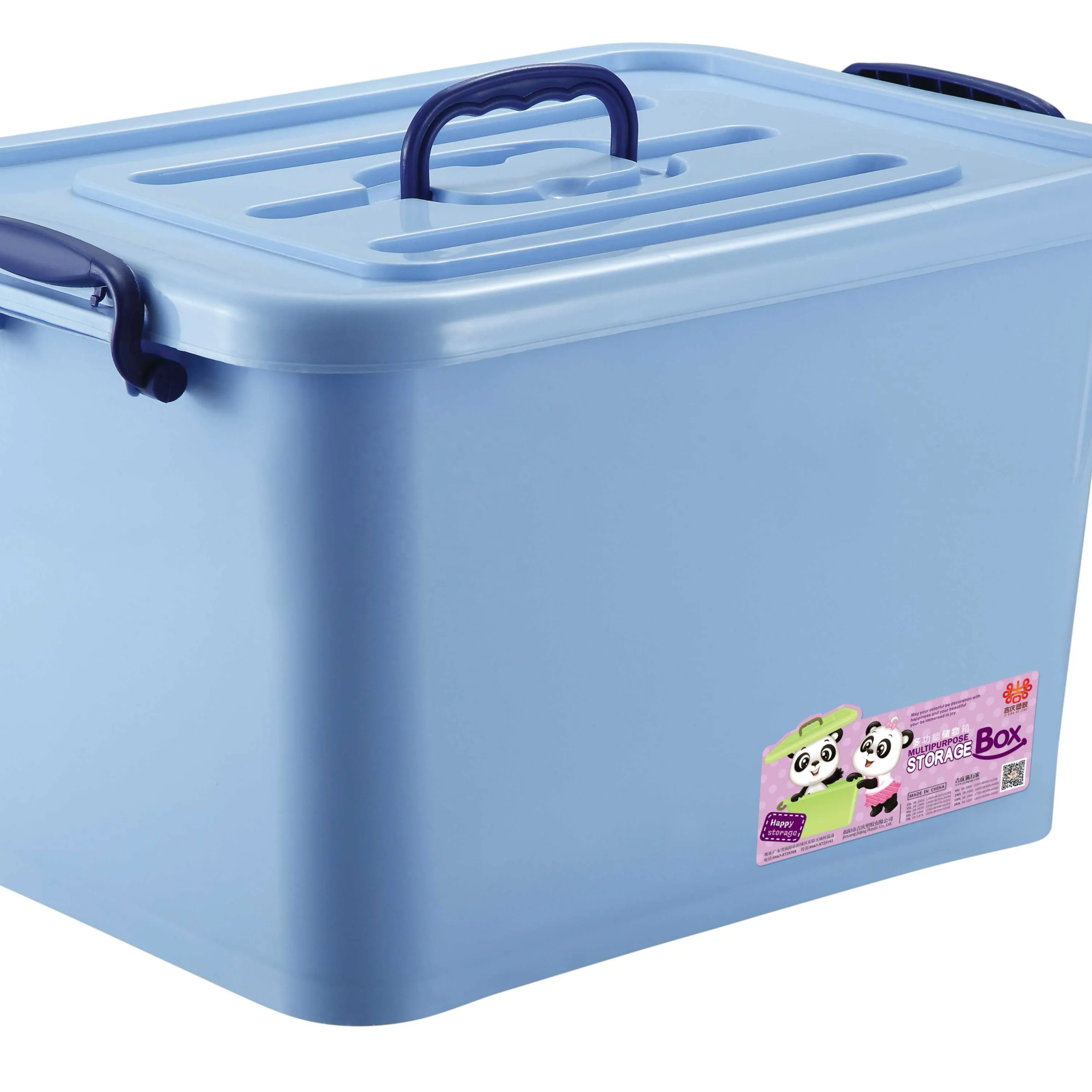 Vendita calda contenitori per articoli vari per la casa hanno coperchio Snack giocattolo colorato scatole multiuso in plastica PP scatole con manico ruote