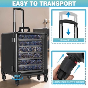 Étui de transport pour figurines en alliage d'aluminium avec rembourrage en mousse antichoc et boîte de rangement pour figurines miniatures pour le transport des figurines d'<span class=keywords><strong>action</strong></span> - Product Image 5