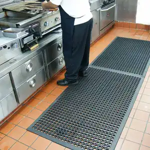 Drainage Commercial Drainage Rings Holes Anti-slip Rubber Kitchen Mats