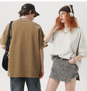 เสื้อยืดผู้ชายซัก270GSM ฤดูร้อนเสื้อยืดผ้าฝ้ายแนวสตรีทแวร์ผ้าคอตตอนรุ่น100% สำหรับผู้ชาย2025 - Product Image 5