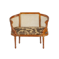 Miniature maison de poupée Style victorien Vintage fauteuil canapé en bois Mini meubles échelle 1:12 maison de poupée canapé
