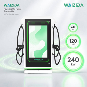 สถานีชาร์จรถยนต์ไฟฟ้า WAIZIDA รุ่นใหม่ 60KW-240KW แบบหัวจ่ายคู่ ขนาด 43 นิ้ว รองรับ CCS1 CCS2 GB/T NACS IP55 IP54 Chademo สำหรับใช้งานเชิงพาณิชย์ - Product Image 3