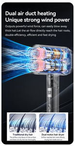 Sèche-<span class=keywords><strong>cheveux</strong></span> professionnel à moteur sans balais haute vitesse 220000 tr/min, technologie ionique à séchage rapide pour des <span class=keywords><strong>boucles</strong></span> parfaites et un brushing lisse - Product Image 5