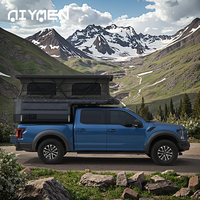 Mini-camping-car de luxe moderne à glissière pour camion, léger, étanche, à coque rigide, pour voyages tout-terrain, à monter sur camion, en promotion