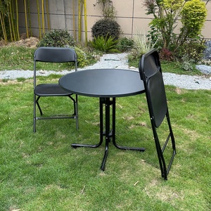 High Quality Durable Portable Outdoor Furniture <strong>Garden</strong> Park Dining Folding One <strong>Low</strong> <strong>Table</strong> and Two Chairs Set - Product Image 2