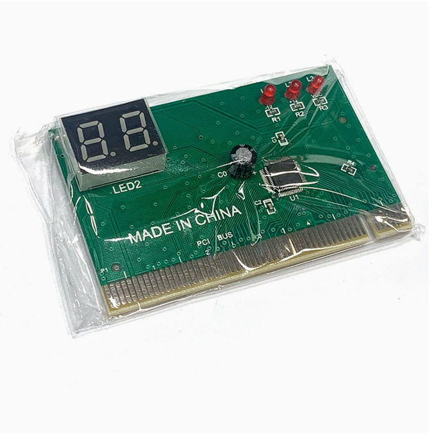 Two-pin Motherboard Diagnostic Card, 2-pin PCI Fault test Card, Desktop Computer Fault Detection Card