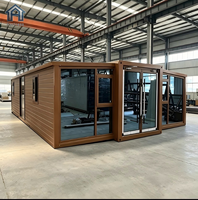 Maison conteneur de luxe extensible de 40 pieds, 3 chambres, préfabriquée, modulaire, certifiée AU CE, Villa en vente en Australie, Allemagne, France