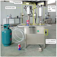 Machine de remplissage pneumatique semi-automatique pour aérosols, boissons et produits chimiques, pour canettes et emballages plastiques, facile à utiliser