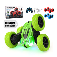 Voiture RC haute vitesse 2,4 GHz, voitures RC à 360 degrés avec éclairage des roues, rapides et capables de faire des retournements, voitures RC acrobatiques 4 roues motrices double face