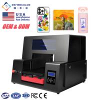 Imprimante UV à plat Refinecolor A3, machine à jet d'encre UV pour coques de téléphone, acrylique, bois, verre, impression pour petites entreprises