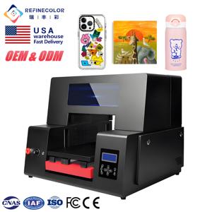 Máy in phun UV khổ A3 độ phân giải cao Refinecolor, in được trên ốp điện thoại, vải canvas, ly giữ nhiệt, bóng golf, acrylic - Product Image 1