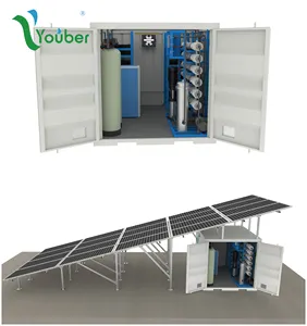 1000升/小时太阳能集装箱反渗透海水淡化厂太阳能反渗透系统