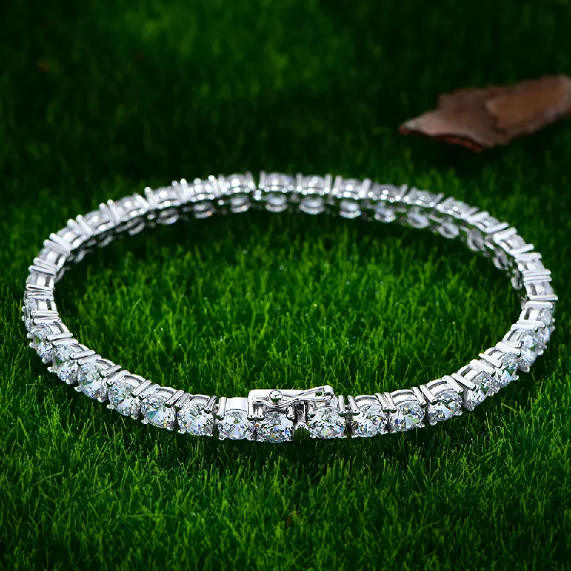 Nouvelle mode 2.0mm-6.0mm S925 Bracelet de tennis moissanite en argent