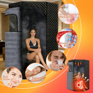 Sauna Portátil Personalizada ZT de Tamaño Completo, Mini Sauna Exterior para 1 Persona, Diseño Plegable Negro, Carpa de Sauna Portátil - Product Image 4