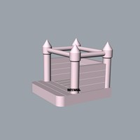 Château gonflable commercial rose pastel en PVC pour enfants, idéal pour la location de jeux d'extérieur