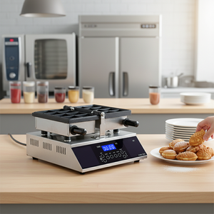เครื่องทำขนมโฮเต็คเกาหลีอัตโนมัติ New CookTech ทำได้ 5 ชิ้น พร้อมทำขนมปลา 2 ชิ้น วัสดุสแตนเลส SUS304 ควบคุมด้วยระบบสัมผัส พกพาสะดวก - Product Image 3
