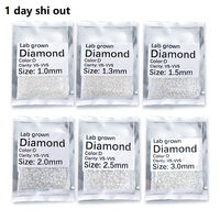 Diamante de Laboratorio CVD, Corte Redondo, 1-3 mm, Piedra Suelta DEF VS para Joyería, Diamante Cultivado en Laboratorio de Tamaño Pequeño