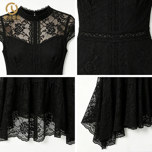 Fornitore di Abbigliamento Femminile: Abito Lungo da <span class=keywords><strong>Donna</strong></span> Nero Senza Maniche con Collo Tondo, Casual ed Elegante, Ecologico, <span class=keywords><strong>in</strong></span> Cotone e <span class=keywords><strong>Lino</strong></span>, Linea ad A - Product Image 4