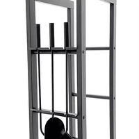 Porte-bûches moderne en fer forgé personnalisé pour le stockage de bois de chauffage intérieur/extérieur