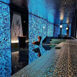 Hoja de mármol de ónix azul a buen precio, losa de ágata azul Natural para Barra de ónix, Fondo de pared superior, losa compuesta de ágata azul - Product Image 1