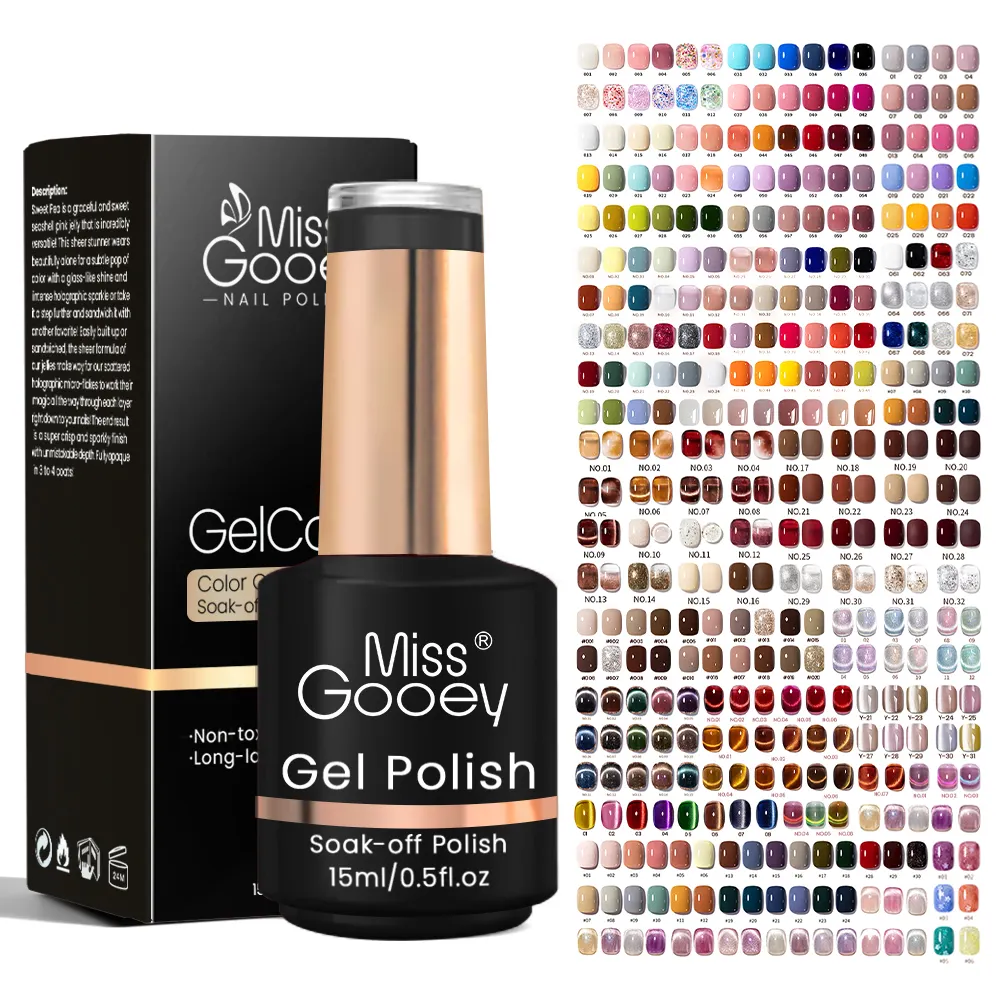 OEM Atacado 3000 Cores Vegan Gel Nail Polish UV Magnetic Cat Eye Gel Glitter Polonês Private Label Gel Nail Polish Conjuntos 15Ml