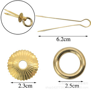 <b>Antique</b> Bronze Furniture Handle Ring 2.5cm Diameter Drawer Cabinet <b>Door</b> Pull Chinese Style Durable <b>Brass</b> Craftsmanship - Product Image 2