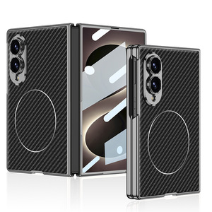 Funda de teléfono de aspecto premium para Samsung ZFold8, de cuero genuino, color sólido, con anillo magnético interno de níquel y revestimiento magnético. - Product Image 1