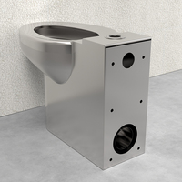 Cuvette de toilette à pisse monobloc en acier inoxydable de style américain pour la prison publique