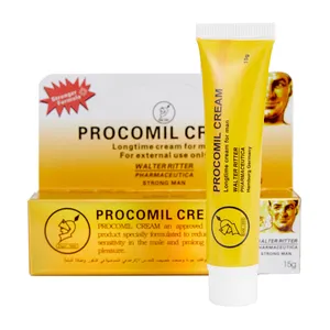 2023 Best selling sex gel oil and ointment procomil cream Men Delay Enhancement Gel Long Time Cream 15g Sex Products