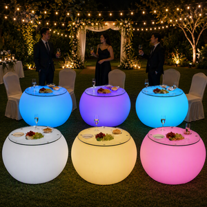 Wholesale <strong>Light</strong> Portable Outdoor Bar <strong>Table</strong> 16 Color Changing Led Lighting Bar Nightclub Bar <strong>Table</strong> - Product Image 4